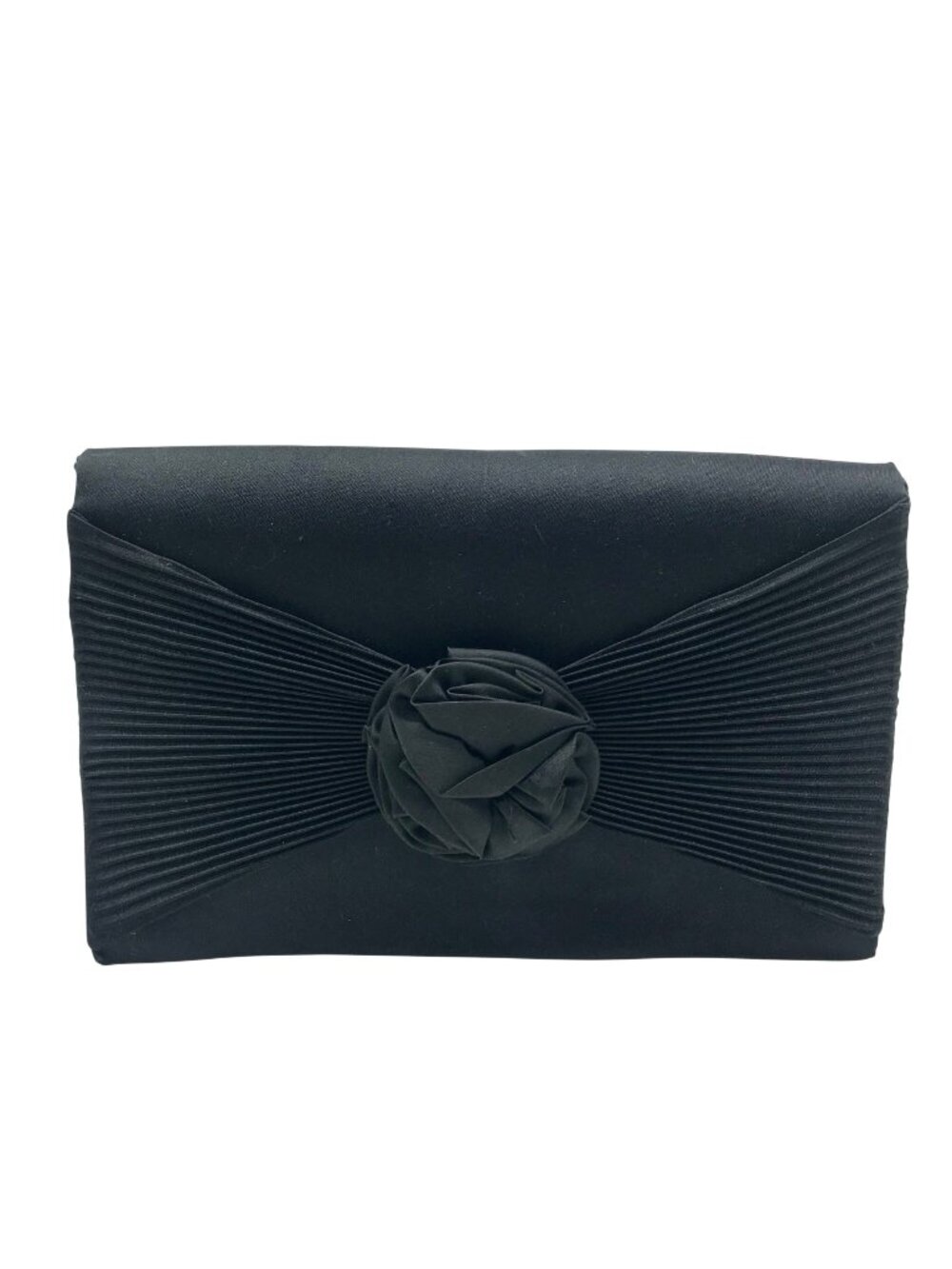 Lauren Alexandra Black Fabric Flower Crossbody Bag